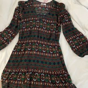Long sleeve, a line dress